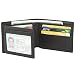 Men's Wallet - RFID Blocking Cowhide Leather Vintage Trifold Wallet (Charcoal Black)