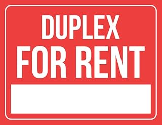 Duplex for Rent Sign - Sale Metal Sign 8x12 Inch for Security Use