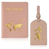 JYNVO 2 Protege Passeport et Etiquette Valise Set, Voyage Francais Etui Passeport...