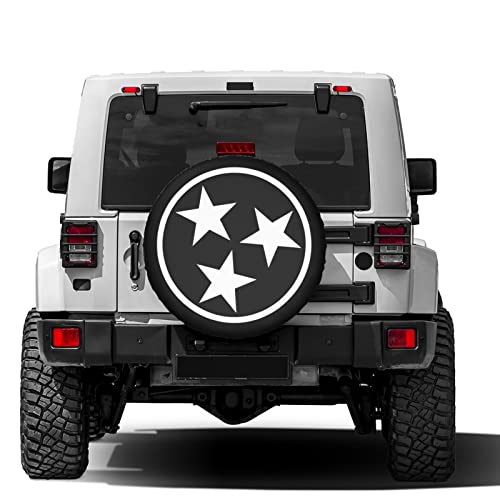 Image of Delerain Tennessee Flag Spare Tire Covers for RV Trailer SUV Truck and Many Vehicle, Wheel Covers Sun Protector Waterproof, (14 Inch for Diameter 23 inch-27 inch)