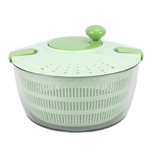 Small Salad Spinner, 4L Vegetable Washer with Crank Handle & Colander Basket for Home Kitchen Camping, Picnic