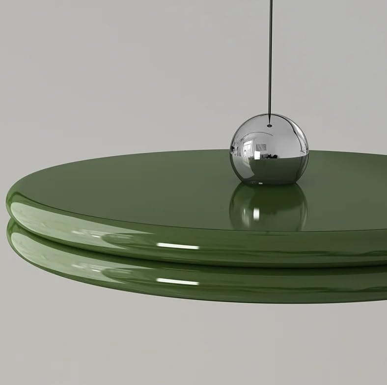 Lustre cuisine îlot moderne vert 30cm éclairage table à manger LED