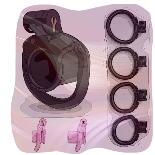 Inverted Exercise Cage, Men’s Special Training Protective Protection Set with 4 Rings Lightweight Breathable Invisible Set -A63SQUS (Black:B, Short)