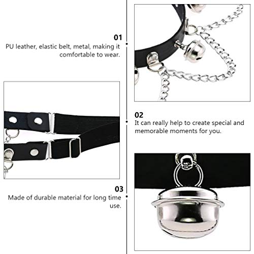 Toyvian Arnês de Perna Gótico Cinta-Liga de Couro Anel de Punk Coxa Anel Acessórios de Vestuário Com