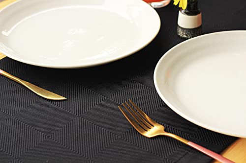 Akutana Black Table Runner 60 Inch, Waterproof Coffee Table Runner, Dresser Scarf, Outdoor Long Dining Table Runners, Geometric Decor For Nightstand, Dinner Parties, Wedding, Independence #TOP5