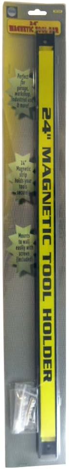 Wall Mountable Magnetic Bar | 24" x 1" x 1/2" | Efficient Storage for Tools & Hardware | 20-22 lbs Weight Capacity | Seamless & Convenient