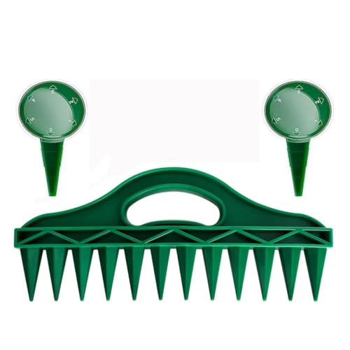 Seed Spreader 3 Piece Handheld Seed Sowing Set 12 Holes Seed-in Soil Digger Planter Garden Seed Spacer with Adjustable Seeds Dispenser for Planting Vegetables,Flowers