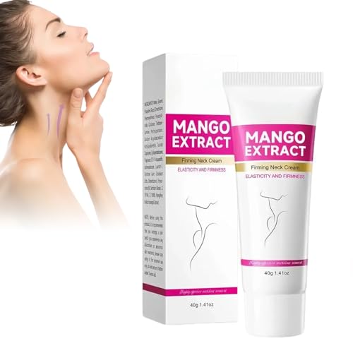 HOUSN Crema Cuello y Escote Reafirmante Crema Antiarrugas para Mujeres Hidratante Intensa Anti-Grietas con Fragancia de Mango para Piel Firme y Suave del Cuello
