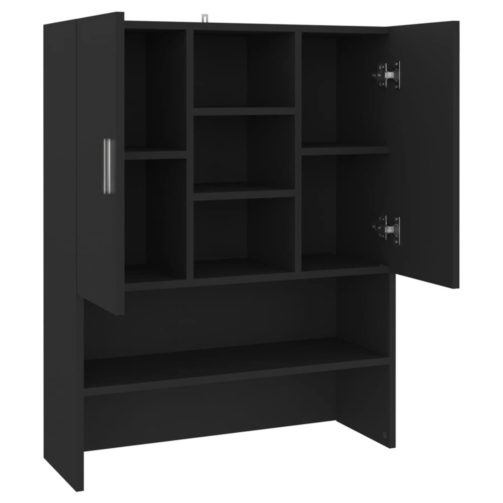 Salvaspazio Nero Rondella Armadio 70.5x25.5x90 cm Bagno Sto nizer Lavanderia Mensola Bagno Pelliccia Cact Appliance nd