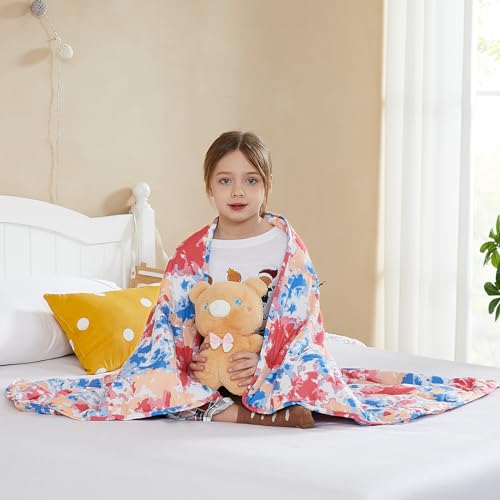 L'AGRATY Weighted Blanket - 36"x48" 3lbs Microfiber Material with Glass Beads Small Blanket for All-Season Summer Fall Winter Soft Thick