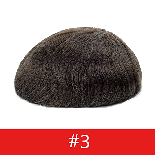 Foto von Lordhair Perücke Männer,Realität Toupet,Französische Spitzen weben mit Zwei Seiten und hinter sich PU，Atmungsaktiver und komfortabel，Fühlen Sie sich nicht schwül