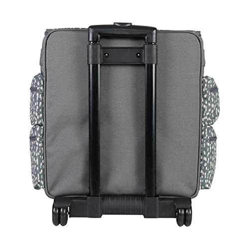 Everything Mary Teacher Rolling Tote – Grey & White Wheeled Bag for Classroom Supplies – Portable Organizer Cart for Teaching Materials, Crafts & Office Essentials - Image 7