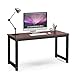 Tribesigns Computer Desk, 55" Large Office Desk Computer Table Study Writing Desk for Home Office, Teak + Black Leg