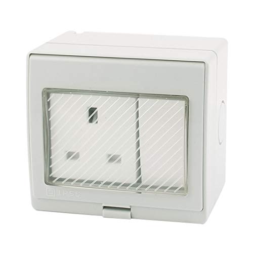 Aexit AC110-250V 20A 3 Terminals UK Outlet Socket 1 Gang 2 Way Waterproof Wall Switch (3ffc87a50a5f99ce21c96fea25b0c260)