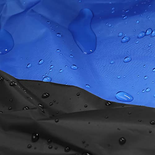 Uxcell L 190T Rain Dust Motorcycle Cover Blue&Black Outdoor 86Inch For Harley Davidson #TOP6
