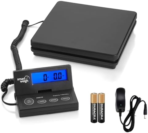 Smart Weigh Shipping & Postal Scale, 110 lb (50 kg) x 0.1 oz, Wall-Mount