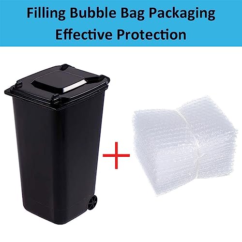 TAIANJI 2 Stück Mini Plastik Tisch Mülltonne mit Schwingdeckel und Räder, Mini Abfalleimer Tischabfalleimer Desktop Mülleimer, Schreibtisch Organizer für Büro Frisiertisch Schlafzimmer Artikel