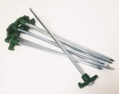 Voyager Tools Groundhog Tent Stakes (8 Pack) Heavy Duty Camping and Gardening Pegs (8 Pack)