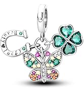 Pandach 925 Sterling Silver Dangle Charm Clear CZ Charms Fit Charms Bracelet Snake Chain and Neck...