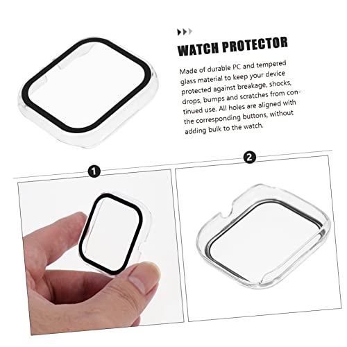 jojofuny Protector De Pantalla para Reloj Lámina Endurecida Antiarañazos y Carcasa Resistente Compatible Mini para Uso Diario - imagen 4