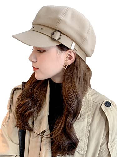 Nanwansu Women Beret Newsboy Hats Classic Autumn Spring Winter Cap Beige #TOP5