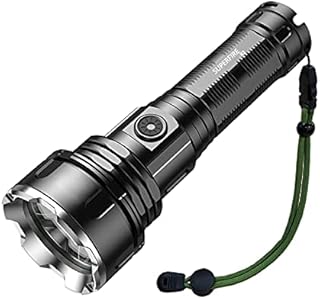SuperFire R3 Torches LED Super Bright Rechargeable 10000 Lumens Waterproof Powerful Flashlight Torch with 5200mAh Lithium-ion Rechargeable Battery, 5 Modes