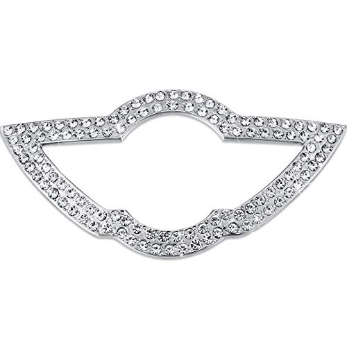 Décoration de Volant de Voiture Bling Bling Accessoires Intérieurs Autocollant Diamant de Logo de Volant Couverture Autocollant de Volant de Strass DIY (Compatible...