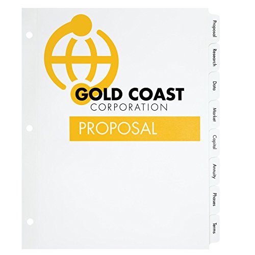 Avery Print-On Dividers, 8 Tabs, White, Laser/Ink Jet, 1 Pack (11528) #TOP4