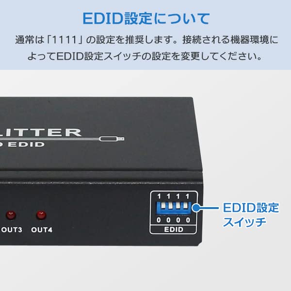Amazon.co.jp: TSdrena HDMI 分配器 1入力 4出力 HDMI スプリッター (4