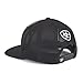ARIAT Men's Aztec Flat Bill Cap, Flex Fit 110, Mesh Snap Back, Black
