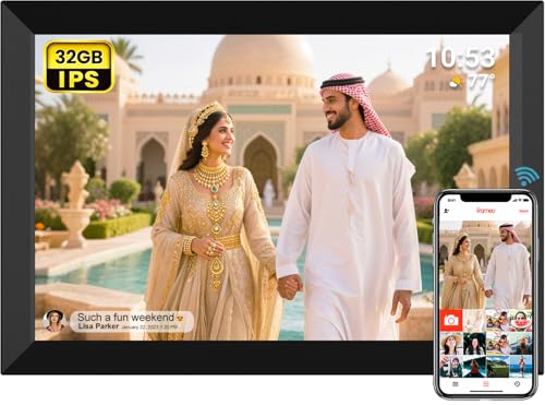 AKImart Digital Photo Frame 10.1 inch WiFi Digital Picture F...