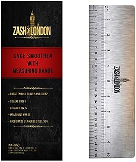 Zash Of London® Cake Scraper Metal Cake Scraper Buttercream Smoother Cake Icing Smoother X-Tall (10 inches/25.4 cm) Cake Smoother Cake Scraper Butter Icing Smoother Tool Cake