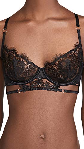 BLUEBELLA 41074 Women's Lumi Black Lace Underwired Full Cup Bra 32C