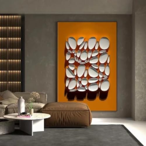 Impressions sur toile HD et affiches d'art géométrique au rendu texture d'huile