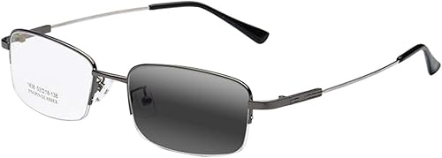 Multifocal Progressive - Cristal de lectura de titanio doble con memoria fotocromática para hombre, 1.0+3.0