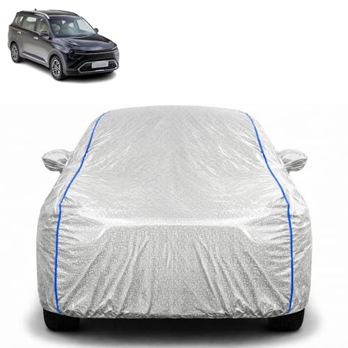Image of Waterproof Car Cover for Kia Carens | All Weather Protection | UV Resistant & Dustproof | Soft Cotton Lining to Prevent Scratches | Triple Stitched with Mirror Pockets & Elastic Hem