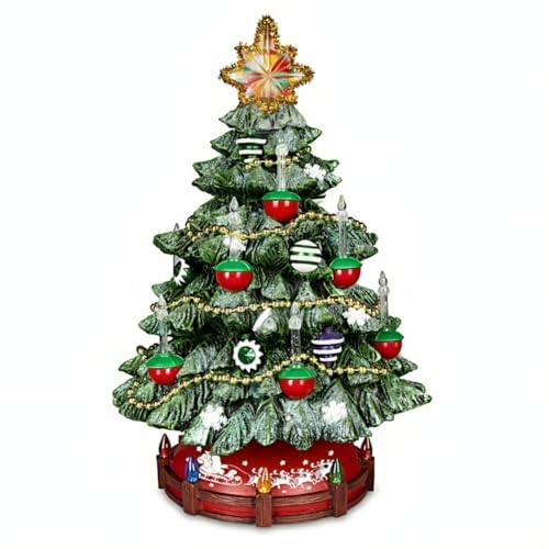 Vintage Musical Bubble Light Tabletop Christmas Tree, The Bradford Exchange