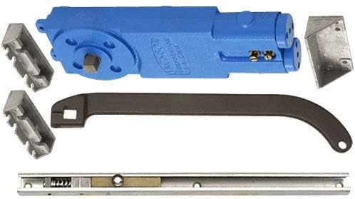 CRL/Jackson Adjustable Spring Power Multi Size 105 Degree Hold-Open Overhead Concealed Closer With "U" Offset Slide-Arm Hardware Package Dark Bronze