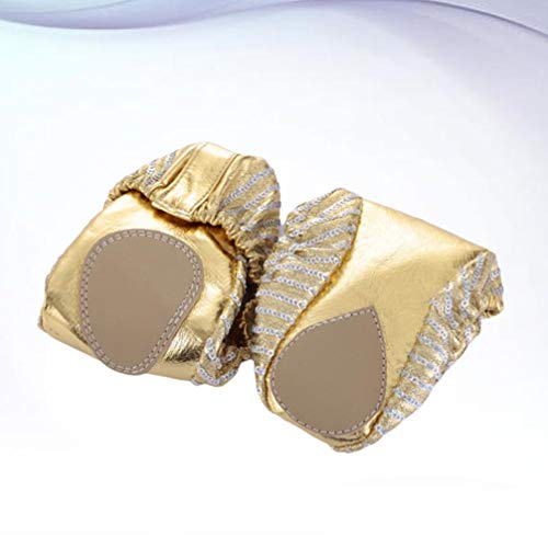 HEALLILY 1 par de sapatilhas de balé com lantejoulas douradas sapatilhas de balé sapatilhas de dança