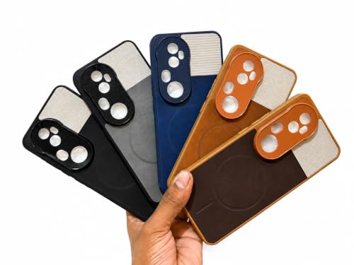 Image of Bintage 2in1 Hard Slim Back Case | Soft Border Camera Protect | Dual PU Leather Finish Back Cover Compatible for Vivo T4 Ultra 5G - White & Cherry Brown
