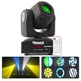 Compacta Moving Head con 1 x 45 W LED, 7 Gobos diferentes y 7 colores. Modo DMX y Stand Alone así como modo automático y por sonido. Funcionamiento Master/Slave y por 11 canales DMX