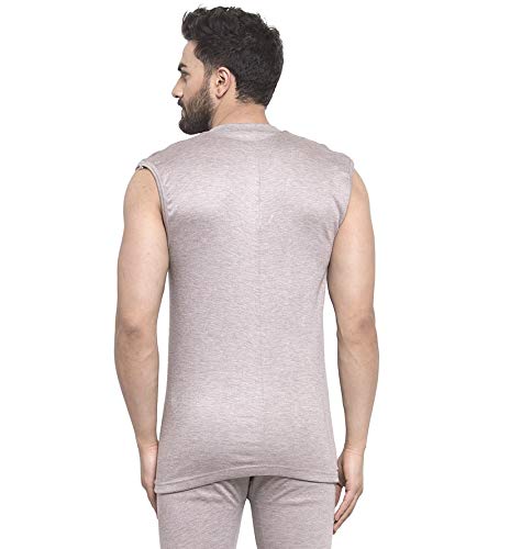 Image of UZARUS Men's Sleeveless Solid V Neck Thermal TOP