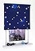 Produktbild Liedeco® Rollo, Spring-, Schnapprollo / 132 x 180 cm (Breite x Höhe), Sternenhimmel / Stoff mit Dekor, Verdunkelnd, Abdunkelnd, Blickdicht / Breiten 60-200 cm / Variable Montage möglich
