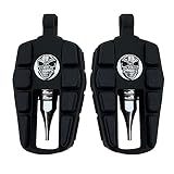 FATECIM Motorcycle Skull Foot Pegs Pedals Rests Motorbike Highway Mini Boards Floorboards w/Male Mou