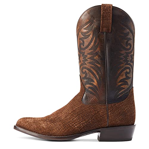 Ariat Mens Bankroll Western Boot Hippo Tan Suede/Brooklyn Brown 7.5 #TOP1