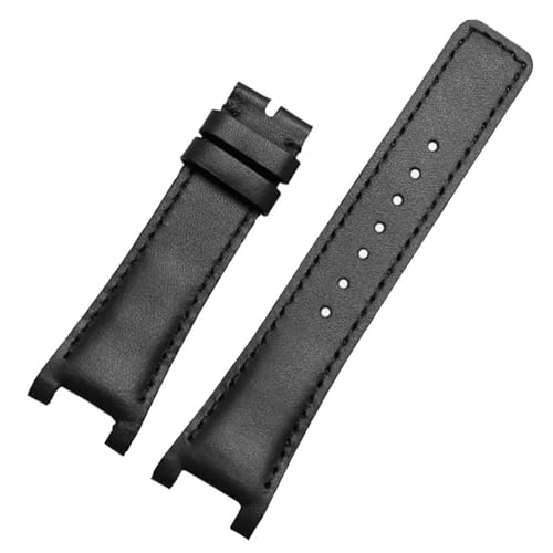 Bracelet de montre encoché YA1335 cuir de vache rose armatrice 22mm