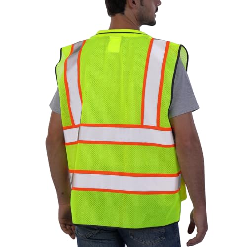 Neopelta Hi Vis Reflective Safety Vest for Men Women Yellow Mesh/Orange M by Neopelta - Used condition - Image 2