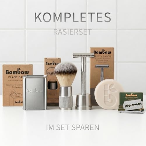 Rasierhobel Klingen | 100 universale Rasierklinge - Vorrat für 18 bis 24 Monate | Damen & Herren für Hobel & Rasierer | Double Edge Safety Razor Blades | Bambaw