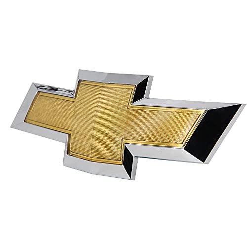 Front Grille Bowtie Emblem Replacement for Chevy 2013-2015 Malibu Badge (Gold)