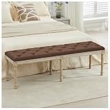 LOULENS 57.7-inch Linen Bench